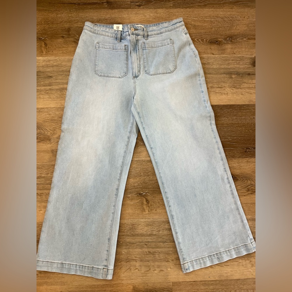 ROLLA'S Light Blue Flare Jeans high waist wide leg sz 34/16 - Picture 8 of 12